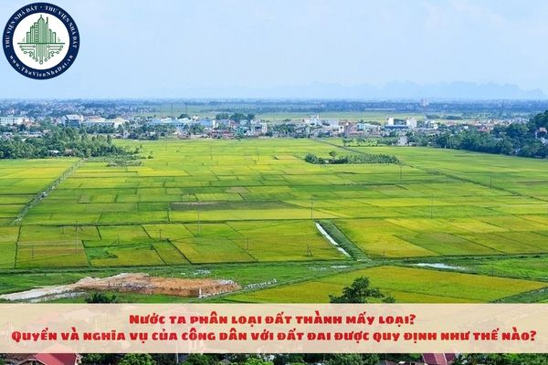Nước ta phân loại đất thành mấy loại? Quyền và nghĩa vụ của công dân với đất đai được quy định như thế nào?
