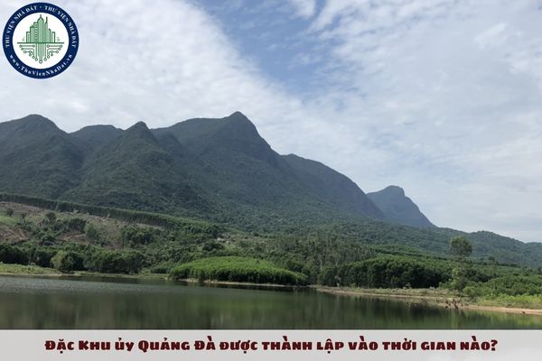 Đặc Khu ủy Quảng Đà được thành lập vào thời gian nào?