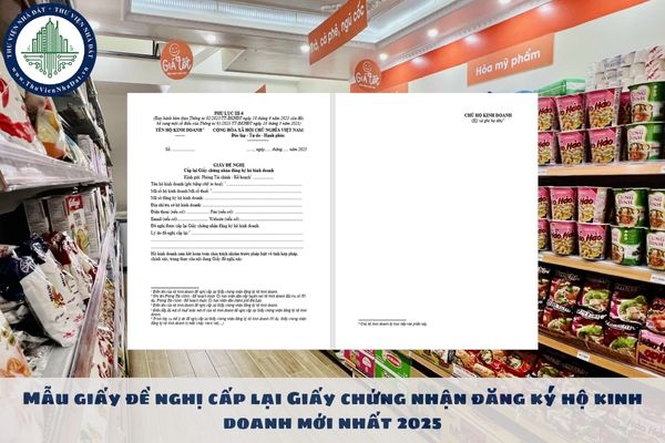 Mẫu giấy đề nghị cấp lại Giấy chứng nhận đăng ký hộ kinh doanh mới nhất 2025