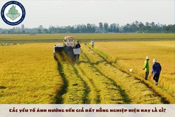 Các yếu tố ảnh hưởng đến giá đất nông nghiệp hiện nay là gì?