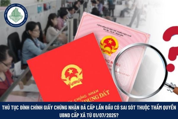 Đính chính Giấy chứng nhận 