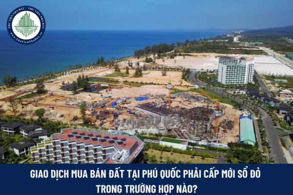 Giao dịch mua bán đất tại Phú Quốc phải cấp mới sổ đỏ trong trường hợp nào?