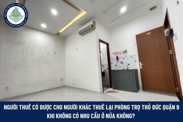Thuê lại phòng trọ Thủ Đức Quận 9