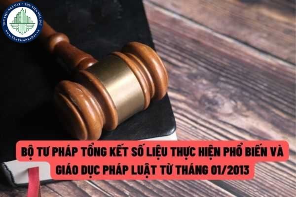 Bộ Tư pháp tổng kết số liệu, thông tin thực hiện Luật Phổ biến, giáo dục pháp luật từ tháng 01/2013?
