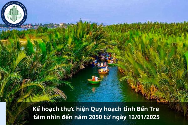 Kế hoạch thực hiện Quy hoạch tỉnh Bến Tre tầm nhìn đến năm 2050 từ ngày 12/01/2025 (Ảnh từ Internet)