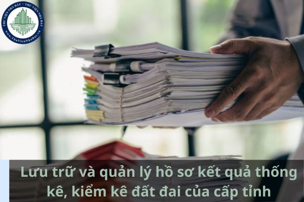 Lưu trữ và quản lý hồ sơ kết quả thống kê, kiểm kê đất đai của cấp tỉnh là trách nhiệm của ai? (Ảnh từ Internet)