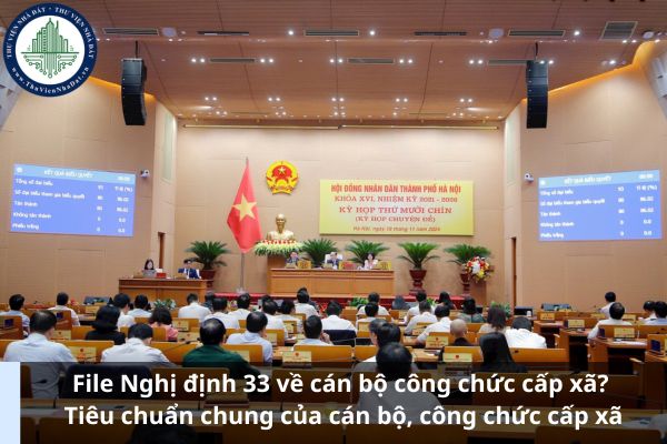 File Nghị định 33 về cán bộ công chức cấp xã? Tiêu chuẩn chung của cán bộ, công chức cấp xã