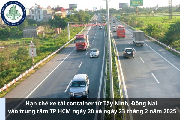 Hạn chế xe tải container từ Tây Ninh, Đồng Nai vào trung tâm TP HCM ngày 20 và ngày 23 tháng 2 năm 2025 (Ảnh từ Internet)