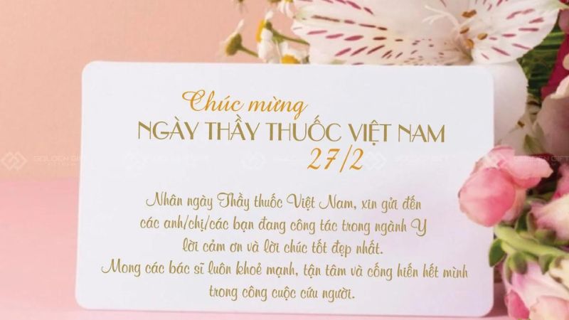 Thiệp chúc mừng Ngày Thầy thuốc Việt Nam 27 2 - Mẫu 2