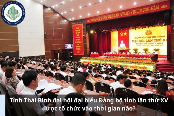 Tỉnh Thái Bình đại hội đại biểu Đảng bộ tỉnh lần thứ XV được tổ chức vào thời gian nào? (Ảnh từ Internet)