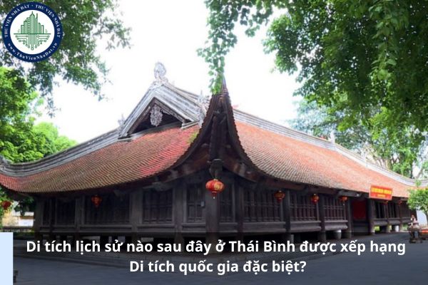 Di tích lịch sử nào sau đây ở Thái Bình được xếp hạng Di tích quốc gia đặc biệt? (Hình từ Internet)