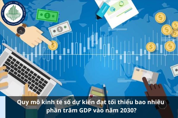 Quy mô kinh tế số dự kiến đạt tối thiểu bao nhiêu phần trăm GDP vào năm 2030? (Hình từ Internet)