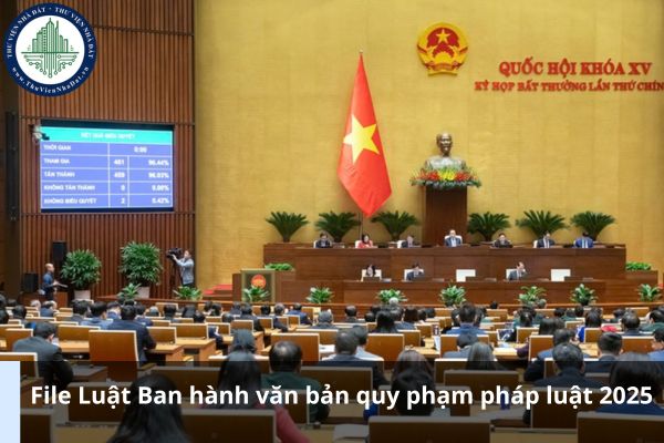 File Luật Ban hành văn bản quy phạm pháp luật 2025 (Hình từ Internet)