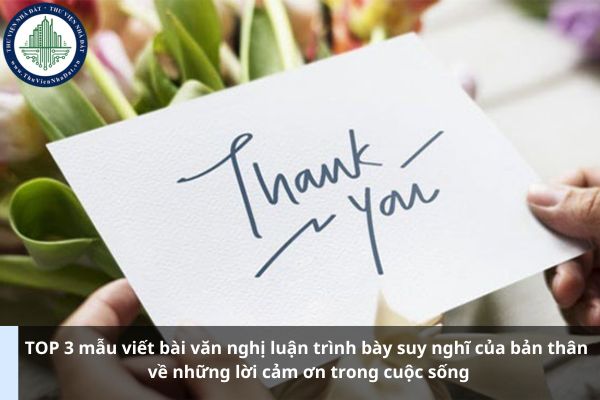 TOP 3 mẫu viết bài văn nghị luận trình bày suy nghĩ của bản thân về những lời cảm ơn trong cuộc sống