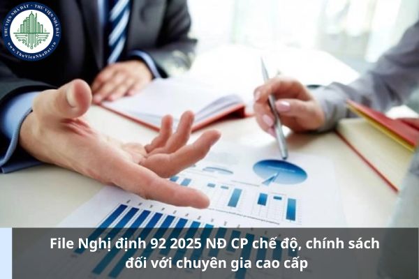 File Nghị định 92 2025 NĐ CP chế độ, chính sách đối với chuyên gia cao cấp