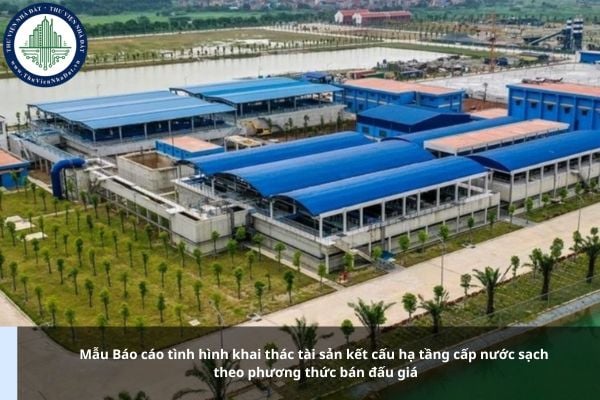 Mẫu Báo cáo tình hình khai thác tài sản kết cấu hạ tầng cấp nước sạch theo phương thức bán đấu giá