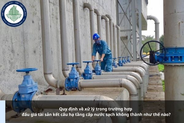 Quy định về xử lý trong trường hợp đấu giá tài sản kết cấu hạ tầng cấp nước sạch không thành như thế nào?