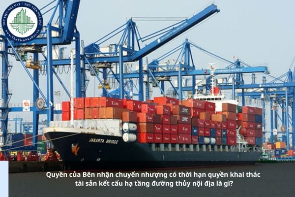 Quyền của Bên nhận chuyển nhượng có thời hạn quyền khai thác tài sản kết cấu hạ tầng đường thủy nội địa là gì?