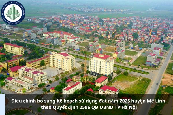 Điều chỉnh bổ sung Kế hoạch sử dụng đất năm 2025 huyện Mê Linh theo Quyết định 2596 QĐ UBND TP Hà Nội
