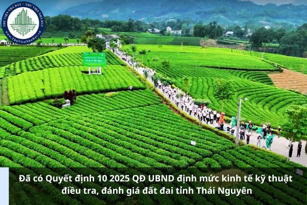 Đã có Quyết định 10 2025 QĐ UBND định mức kinh tế kỹ thuật điều tra, đánh giá đất đai tỉnh Thái Nguyên