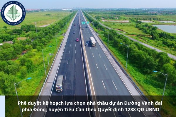 Phê duyệt kế hoạch lựa chọn nhà thầu dự án Đường Vành đai phía Đông, huyện Tiểu Cần theo Quyết định 1288 QĐ UBND