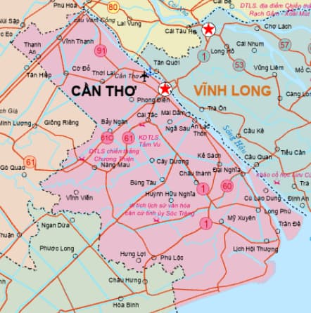 bản đồ thành phố Cần Thơ sau sáp nhập