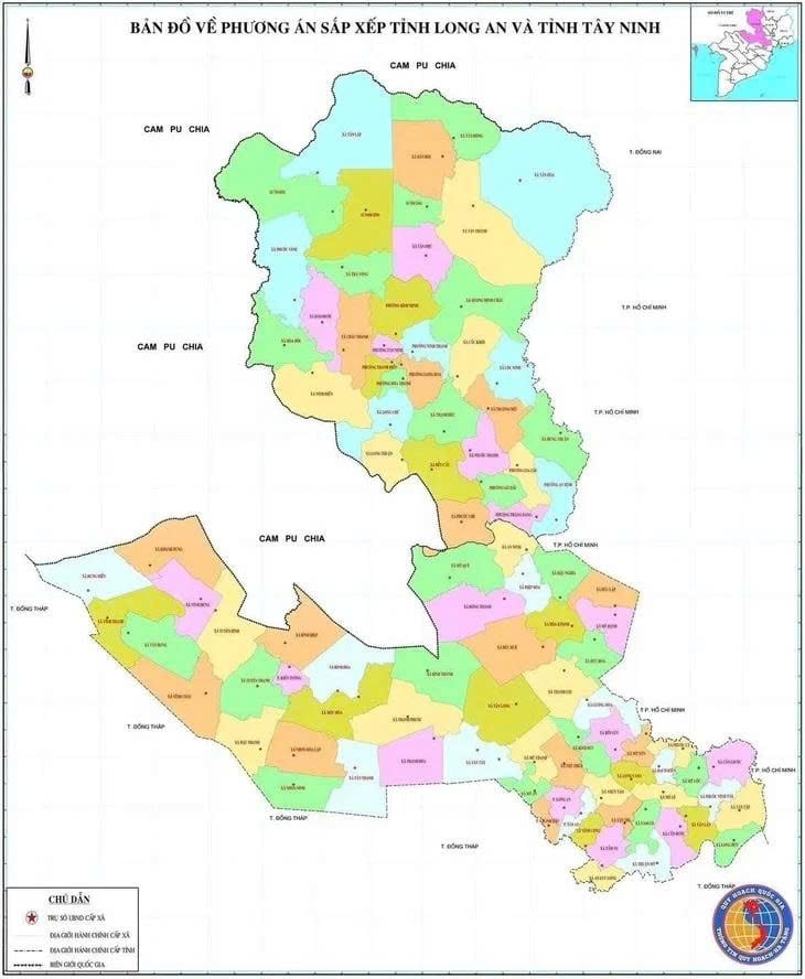 bản đồ tỉnh Tây Ninh sau sáp nhập
