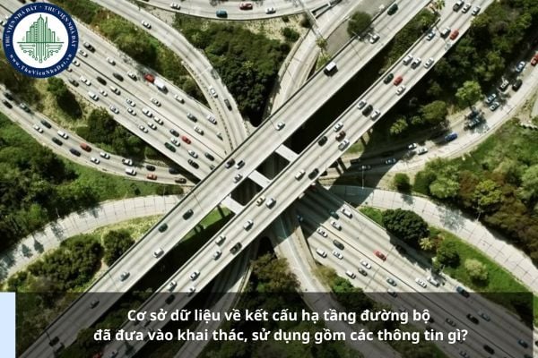 Cơ sở dữ liệu về kết cấu hạ tầng đường bộ đã đưa vào khai thác, sử dụng gồm các thông tin gì?