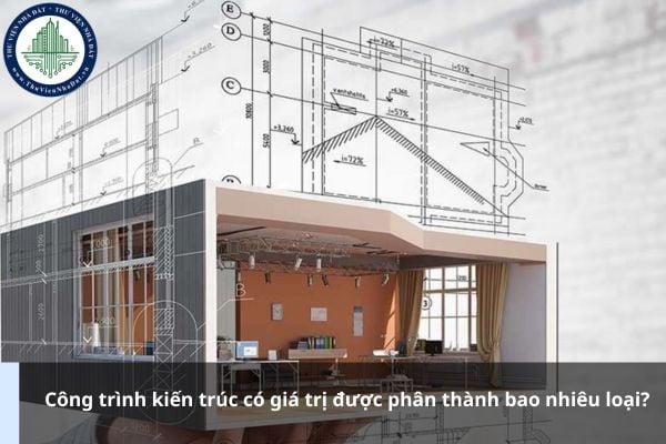 Công trình kiến trúc có giá trị được phân thành bao nhiêu loại?