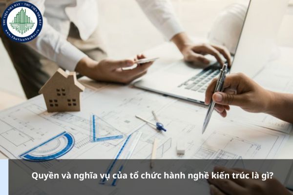 Quyền và nghĩa vụ của tổ chức hành nghề kiến trúc là gì?