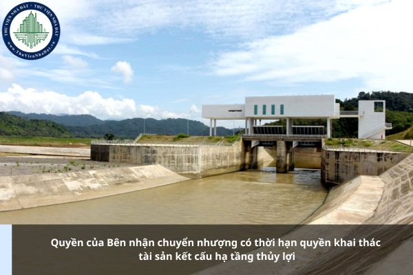 Quyền của Bên nhận chuyển nhượng có thời hạn quyền khai thác tài sản kết cấu hạ tầng thủy lợi gồm những gì?