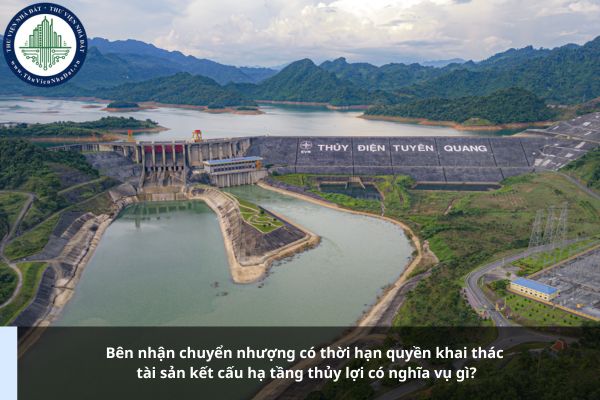 Bên nhận chuyển nhượng có thời hạn quyền khai thác tài sản kết cấu hạ tầng thủy lợi có nghĩa vụ gì?