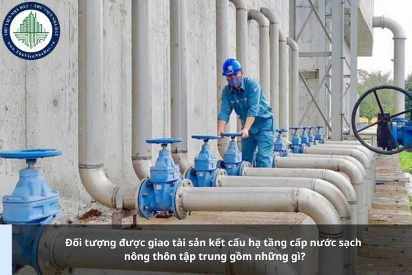 Đối tượng được giao tài sản kết cấu hạ tầng cấp nước sạch nông thôn tập trung gồm những gì?