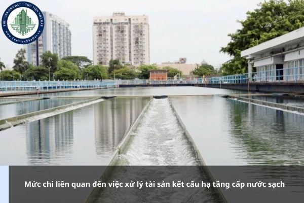 Mức chi liên quan đến việc xử lý tài sản kết cấu hạ tầng cấp nước sạch được quy định thế nào?