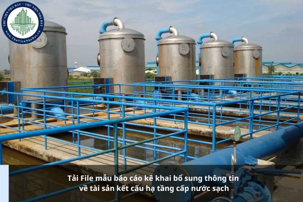 Tải File mẫu báo cáo kê khai bổ sung thông tin về tài sản kết cấu hạ tầng cấp nước sạch