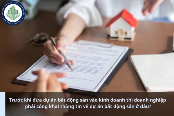 Trước khi đưa dự án bất động sản vào kinh doanh thì doanh nghiệp phải công khai thông tin về dự án bất động sản ở đâu? (Ảnh từ Internet)