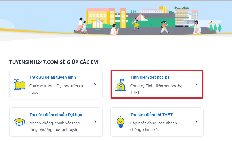 tuyensinh247 học bạ