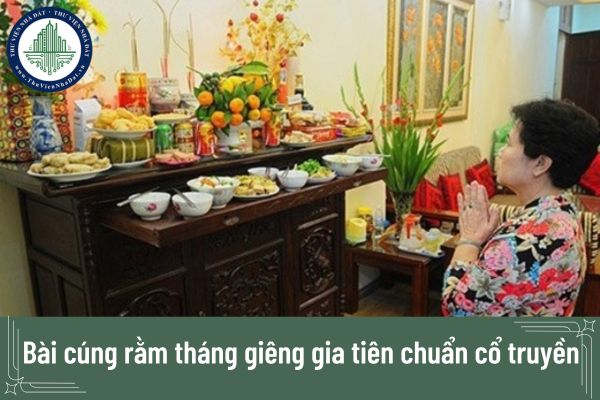 Bài cúng rằm tháng giêng gia tiên chuẩn cổ truyền