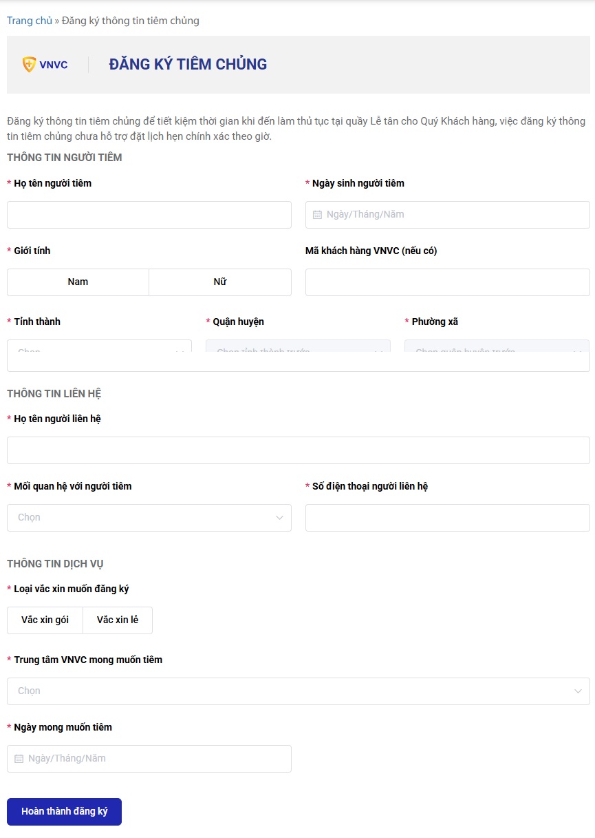 Tiêm chủng tại VNVC