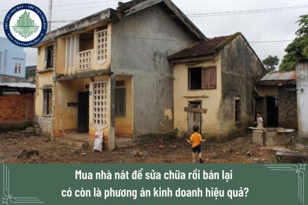 Mua nhà nát để sửa chữa rồi bán lại có còn là phương án kinh doanh hiệu quả trong năm 2025 không?