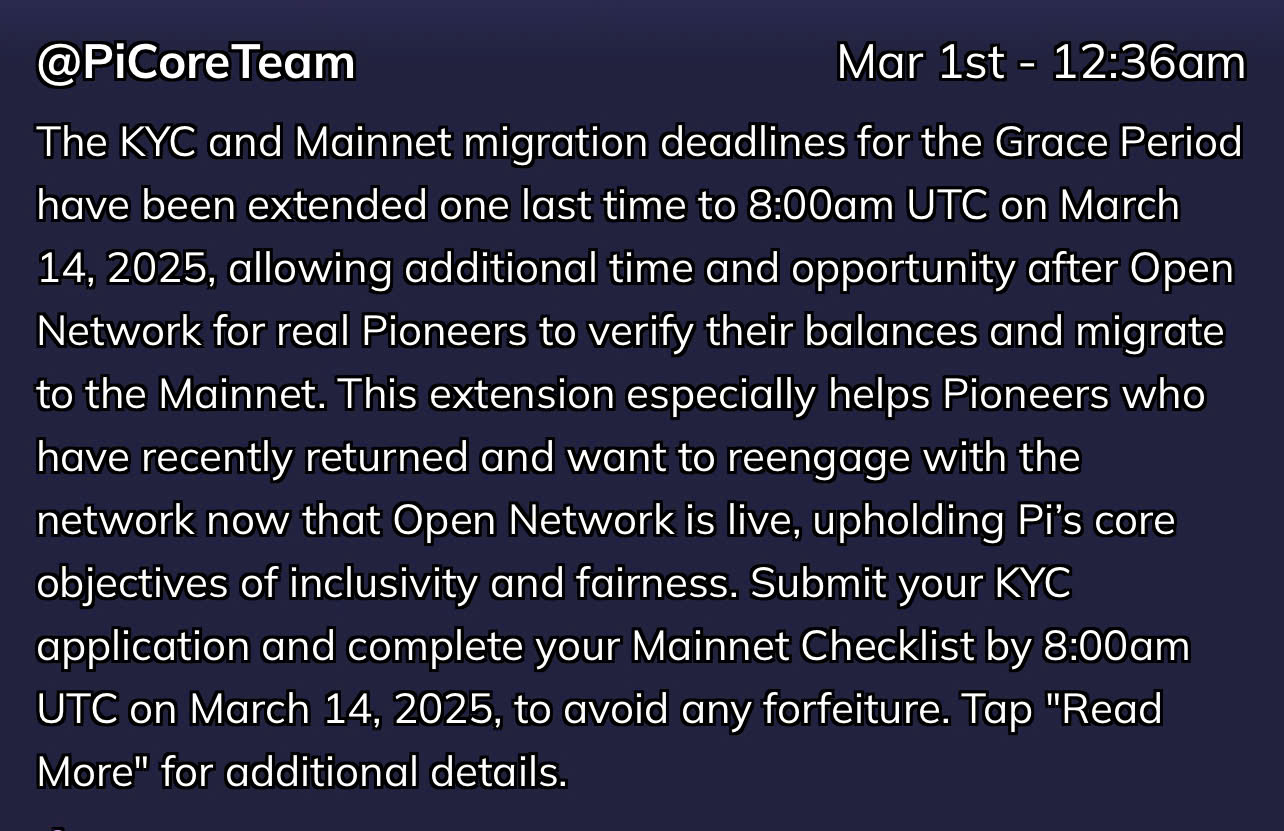 Pi Network sẽ open mainnet vào ngày 14 3 2025