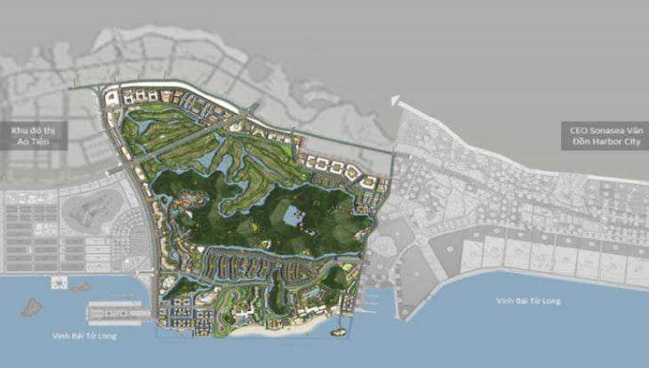Vị trí dự án trong Khu đô thị Cái Rồng