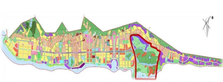 Sơ đồ vị trí khu đất QH trong tổng thể quy hoạch khu đô thị Cái Rồng