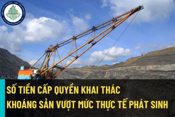 Cách tính số tiền cấp quyền khai thác khoáng sản vượt mức thực tế phát sinh của năm khi xác định thuế thu nhập doanh nghiệp?