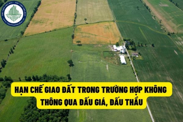 Hạn chế giao đất đối với các trường hợp không thông qua đấu giá quyền sử dụng đất hoặc đấu thầu dự án có sử dụng đất trong thời gian sắp tới?