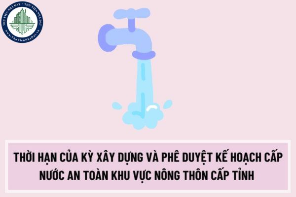 Thời hạn của kỳ xây dựng và phê duyệt kế hoạch cấp nước an toàn khu vực nông thôn cấp tỉnh là bao lâu?