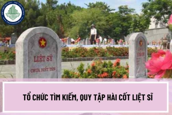 Tổ chức tìm kiếm, quy tập hài cốt liệt sĩ như thế nào? Xử lý kết quả tìm kiếm, quy tập hài cốt liệt sĩ đối với hài cốt mộ liệt sĩ tập thể ra sao?