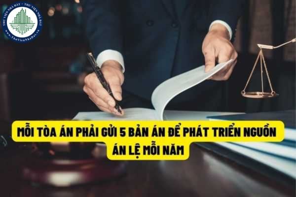 Mỗi tòa án nhân dân tỉnh, thành phố trực thuộc trung ương phải đề xuất 05 bản án để làm nguồn phát triển thành án lệ mỗi năm?
