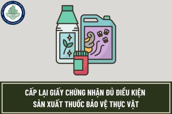 Trình tự thực hiện cấp lại Giấy chứng nhận đủ điều kiện sản xuất thuốc bảo vệ thực vật được quy định như thế nào?
