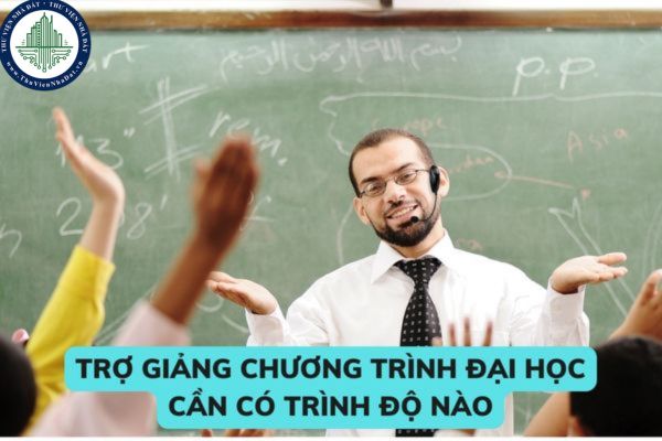 Trợ giảng chương trình đại học cần có trình độ nào? Chuẩn đầu vào, chuẩn đầu ra của chương trình đào tạo trình độ đại học thế nào? 